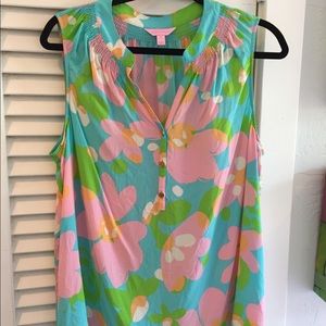Lilly Pulitzer silk Bailey Top, XL